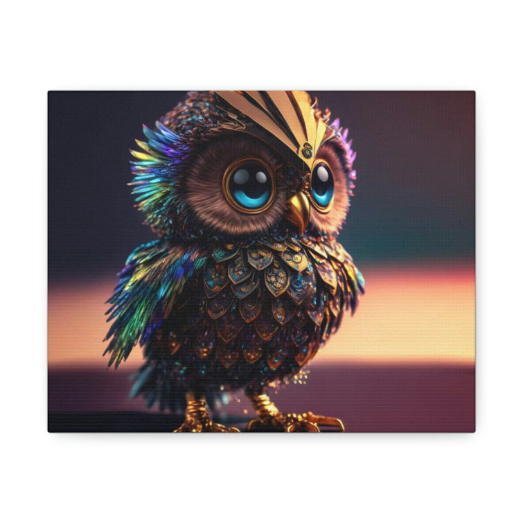 Trinx Owl On Canvas Illustration Wayfair Canada